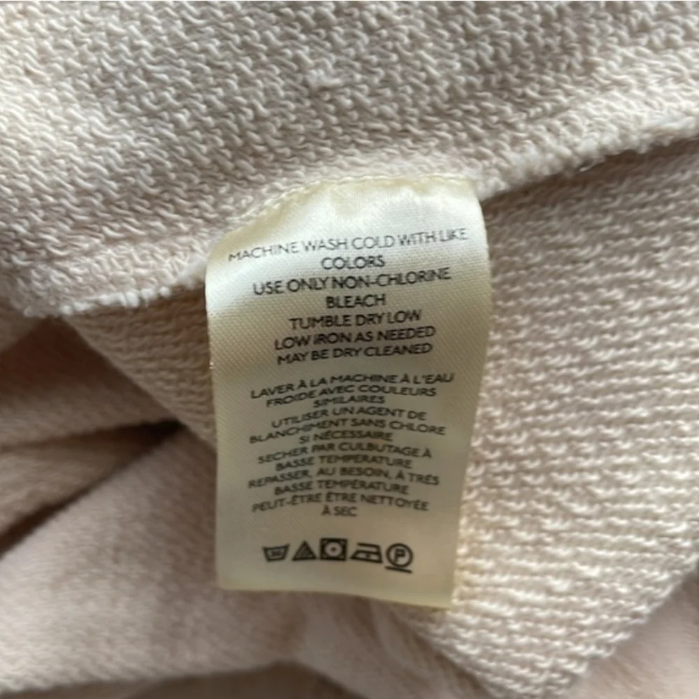 Free People Blair Oversized Sweatshirt Dress Oatmeal Combo Boho Large Lounge - Picture 10 of 15